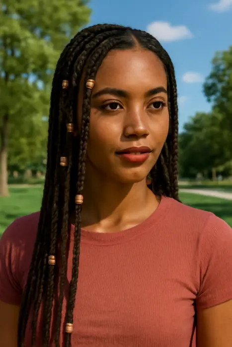 43 Stunning & Fresh Summer Hairstyles for Black Women 6 Accessorized Braids – Elevated & Stylish