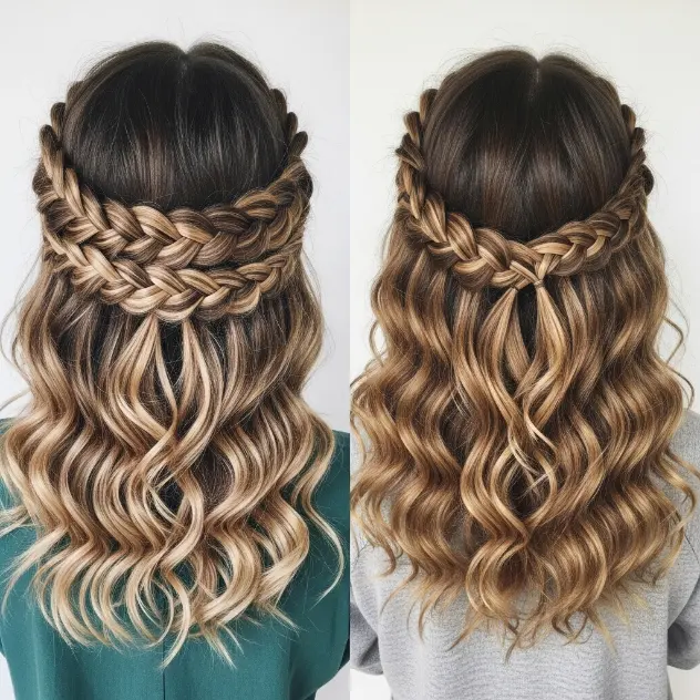 22 Easy Summer Hairstyles That Keep You Cool and Stylish 25 Braided Crown with Voluminous Curls