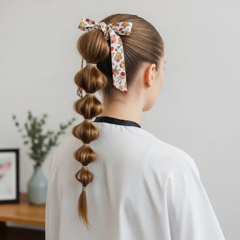 22 Easy Summer Hairstyles That Keep You Cool and Stylish 6 Bubble Ponytail – Trendy and Fun