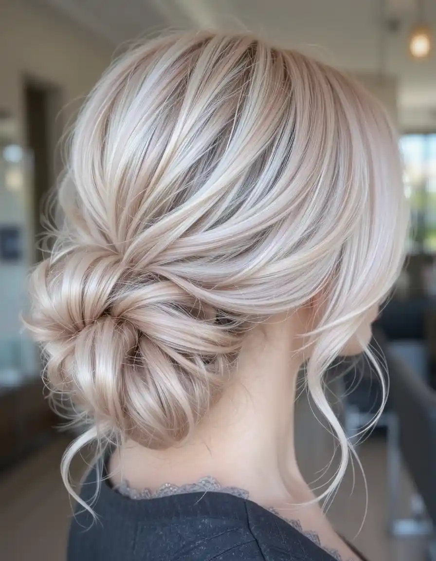 Champagne Blonde with a Rosy Undertone Champagne Blonde with a Rosy Undertone