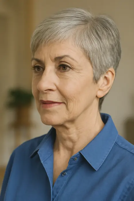 35 Hairstyles for Women Over 60 with Sleek Hair and Grace 12 Classic Short Pixie Cut