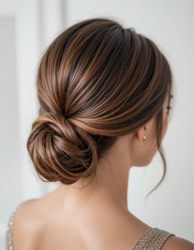 Elegant Twisted Low Bun for Formal Feels Elegant Twisted Low Bun for Formal Feels