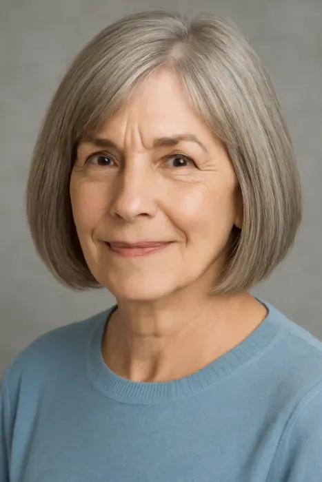 35 Hairstyles for Women Over 60 with Sleek Hair and Grace 2 Face-Framing Bob for Thick Hair