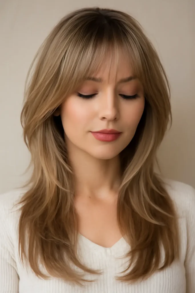 Feathered Fringe with Long Layers Feathered Fringe with Long Layers