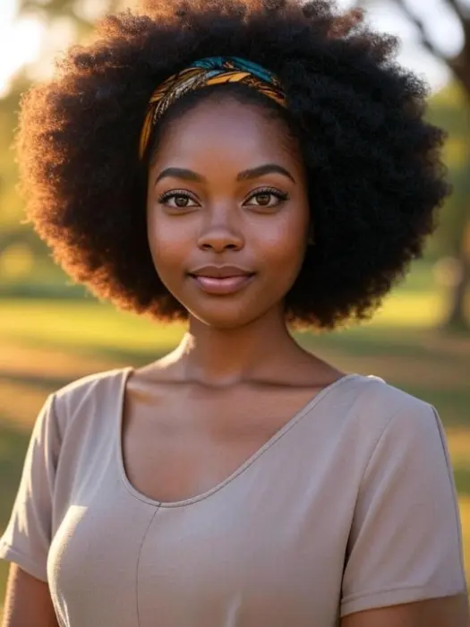 43 Stunning & Fresh Summer Hairstyles for Black Women 10 Fluffy Afro – Bold & Beautiful