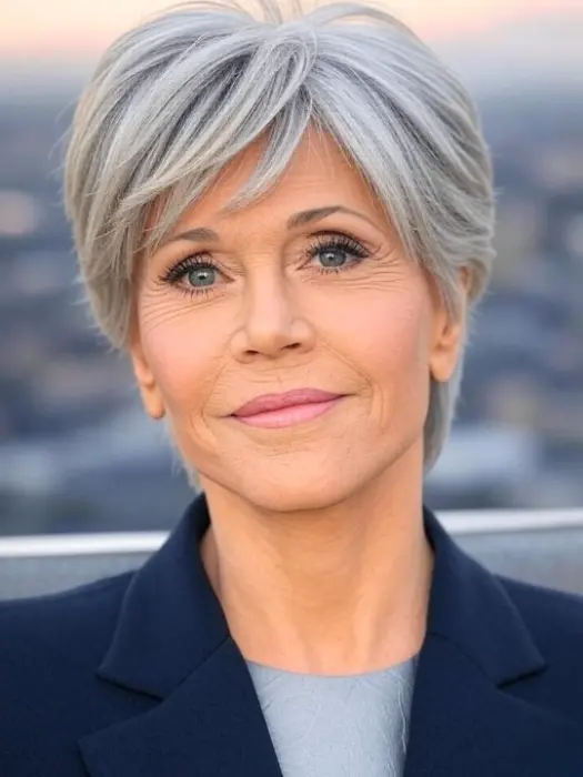 35 Hairstyles for Women Over 60 with Sleek Hair and Grace 32 Incorporating Highlights and Low Lights for Depth