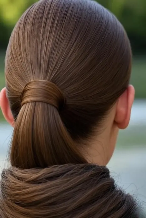 Low Ponytail – Simple & Sleek Low Ponytail – Simple & Sleek