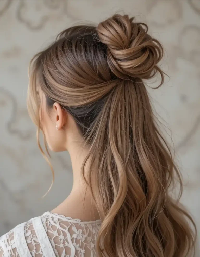 Quick Half-Up Bun for Instant Cool Quick Half-Up Bun for Instant Cool