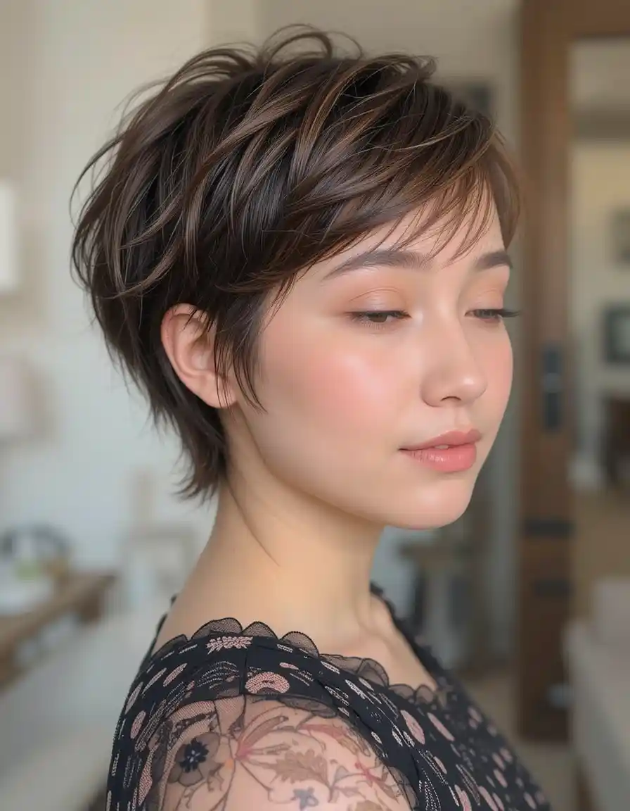 Side-Swept Pixie for a Flirty Feel Side-Swept Pixie for a Flirty Feel