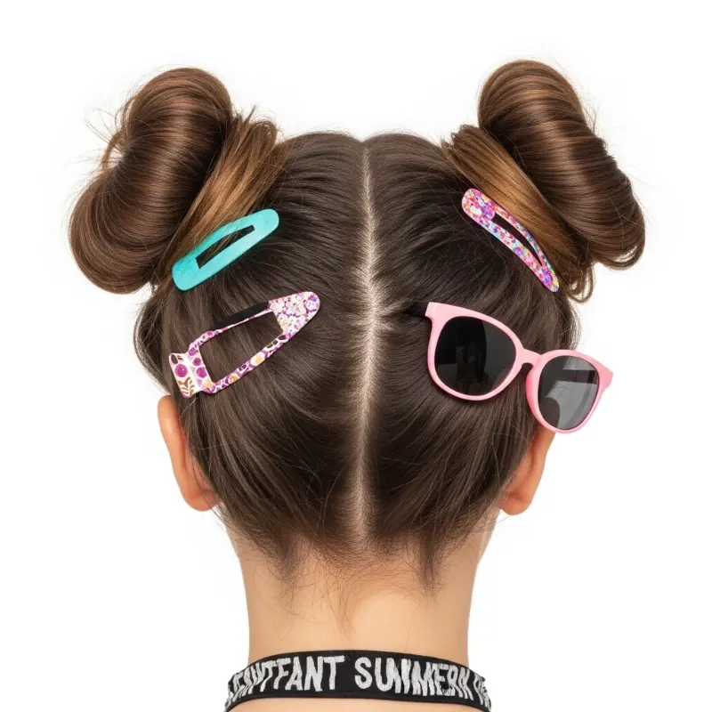 22 Easy Summer Hairstyles That Keep You Cool and Stylish 12 Space Buns – Fun and Playful