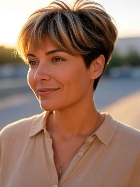 Textured Lob with Wispy Fringe Textured Lob with Wispy Fringe