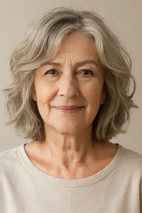 35 Hairstyles for Women Over 60 with Sleek Hair and Grace 21 Tousled Lob for Effortless Volume