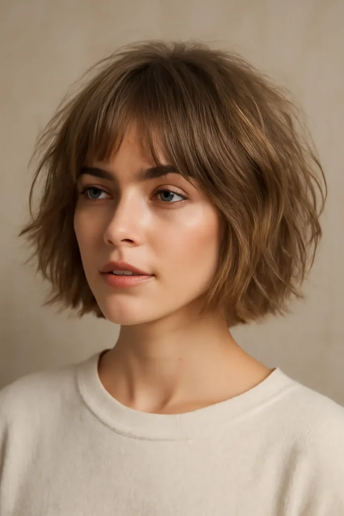 Wispy Bob with Textured Layers Wispy Bob with Textured Layers