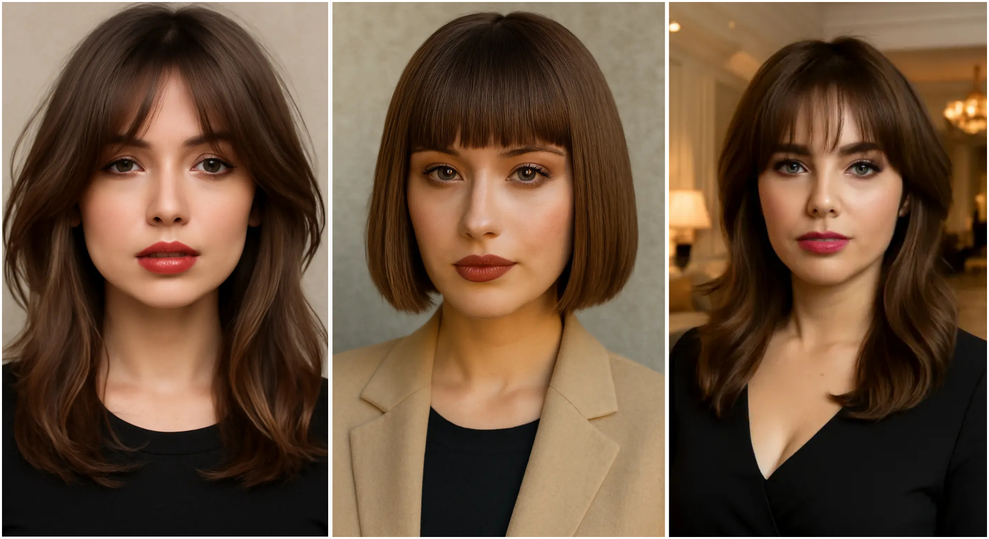 50+ Elegant Hairstyles with Bangs and Face Framing Layers 1 hairstyles