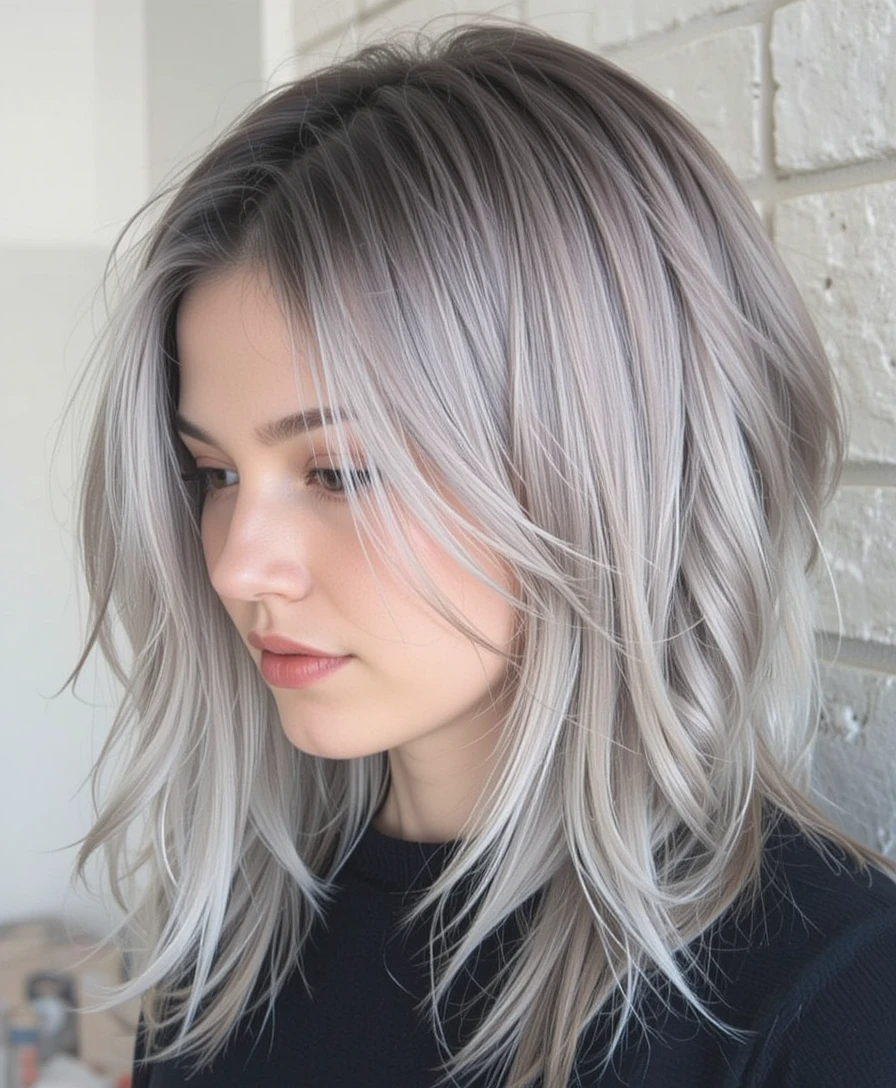 Ashy Platinum Shag Ashy Platinum Shag