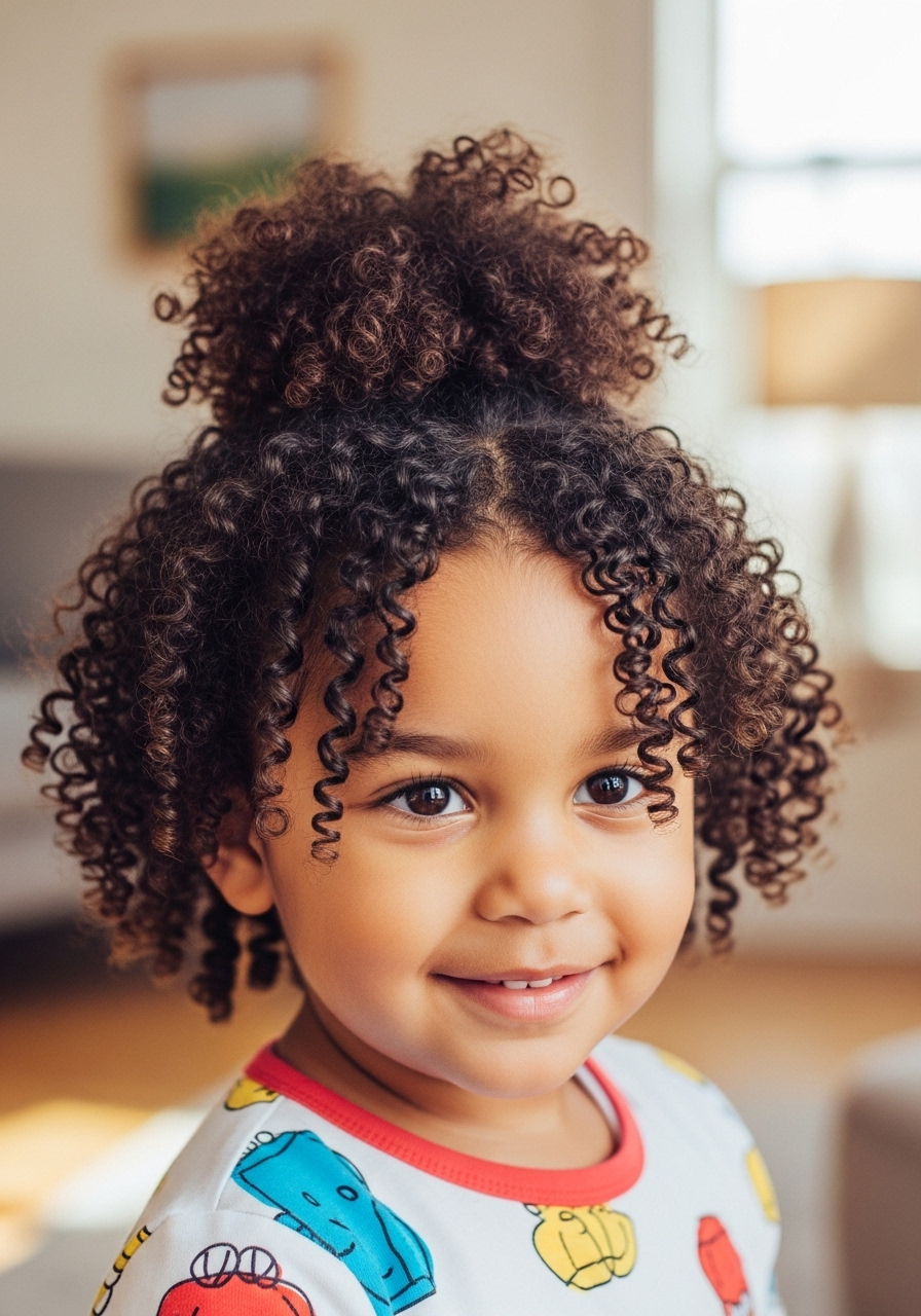 Baby Pineapple Curls - Kids Hairstyles Baby Pineapple Curls - Kids Hairstyles