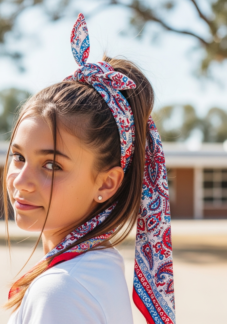 Bandana Scarf Ponytail Bandana Scarf Ponytail