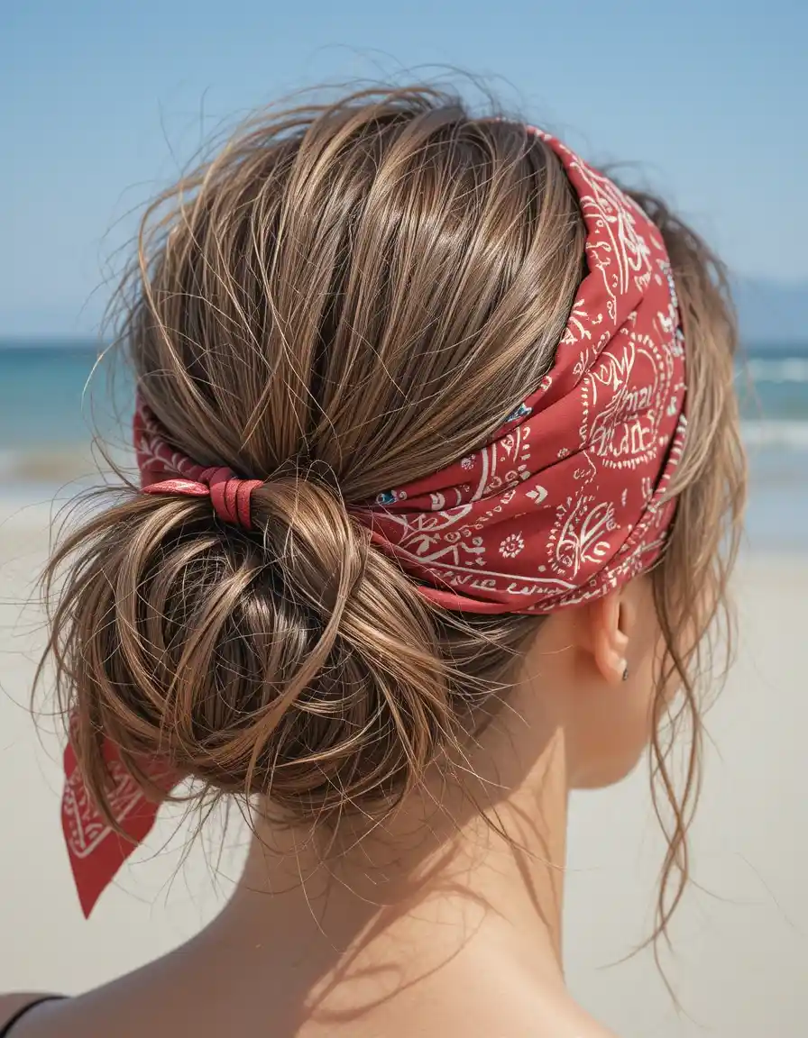 Bandana Updo for a Retro Touch Bandana Updo for a Retro Touch