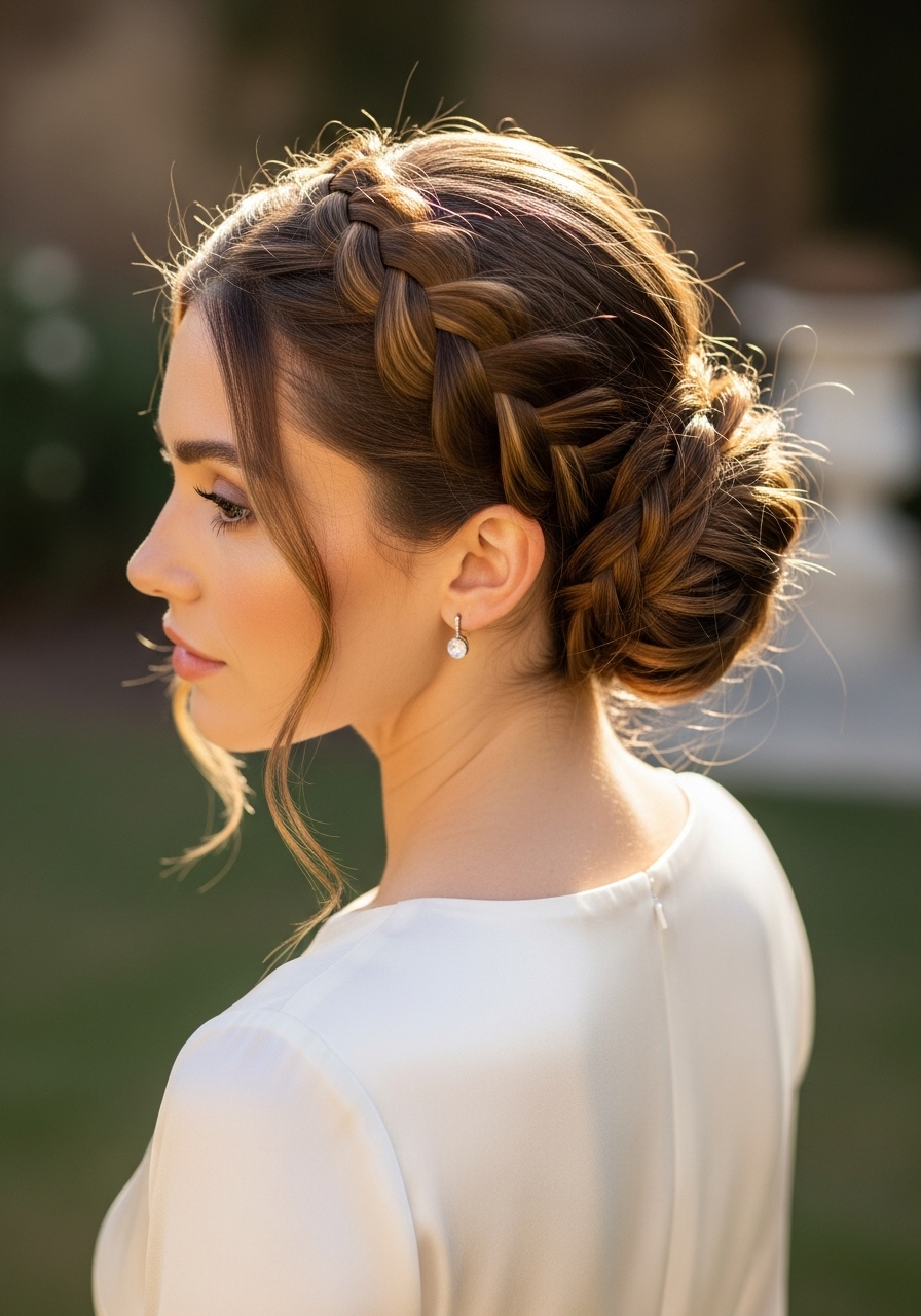 Braided Crown Bun Braided Crown Bun