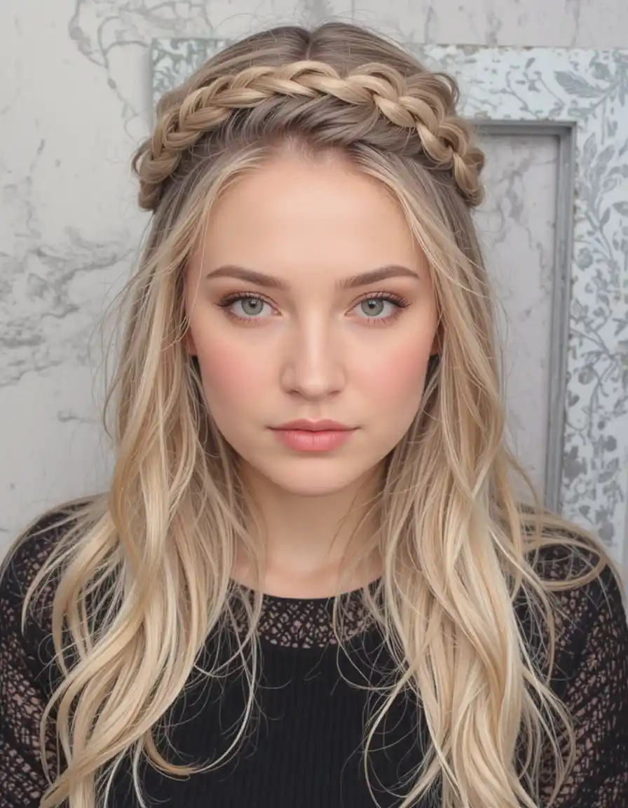 Braided Crown to Frame the Face Braided Crown to Frame the Face