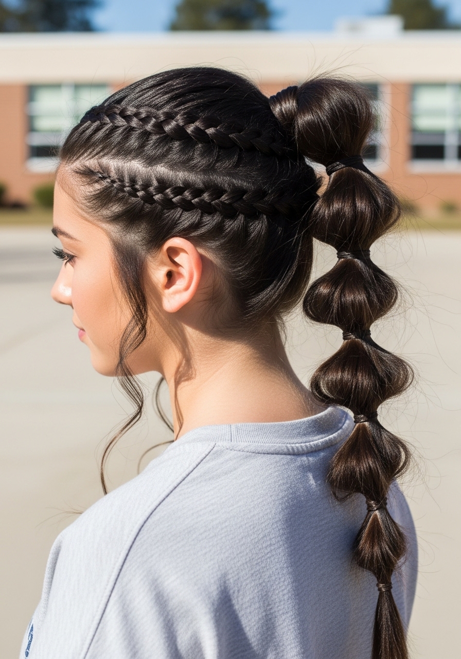 Bubble Braid Ponytail Bubble Braid Ponytail