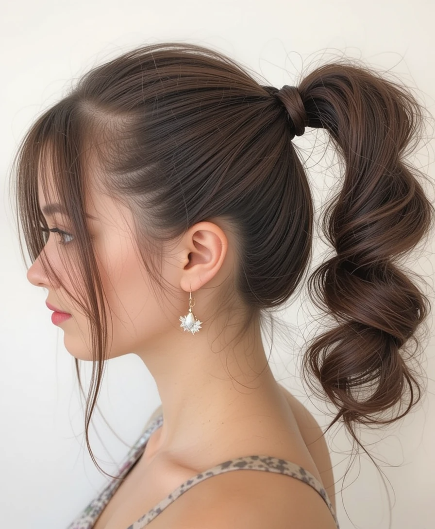 Bubble Ponytail with Baddie Edge Bubble Ponytail with Baddie Edge