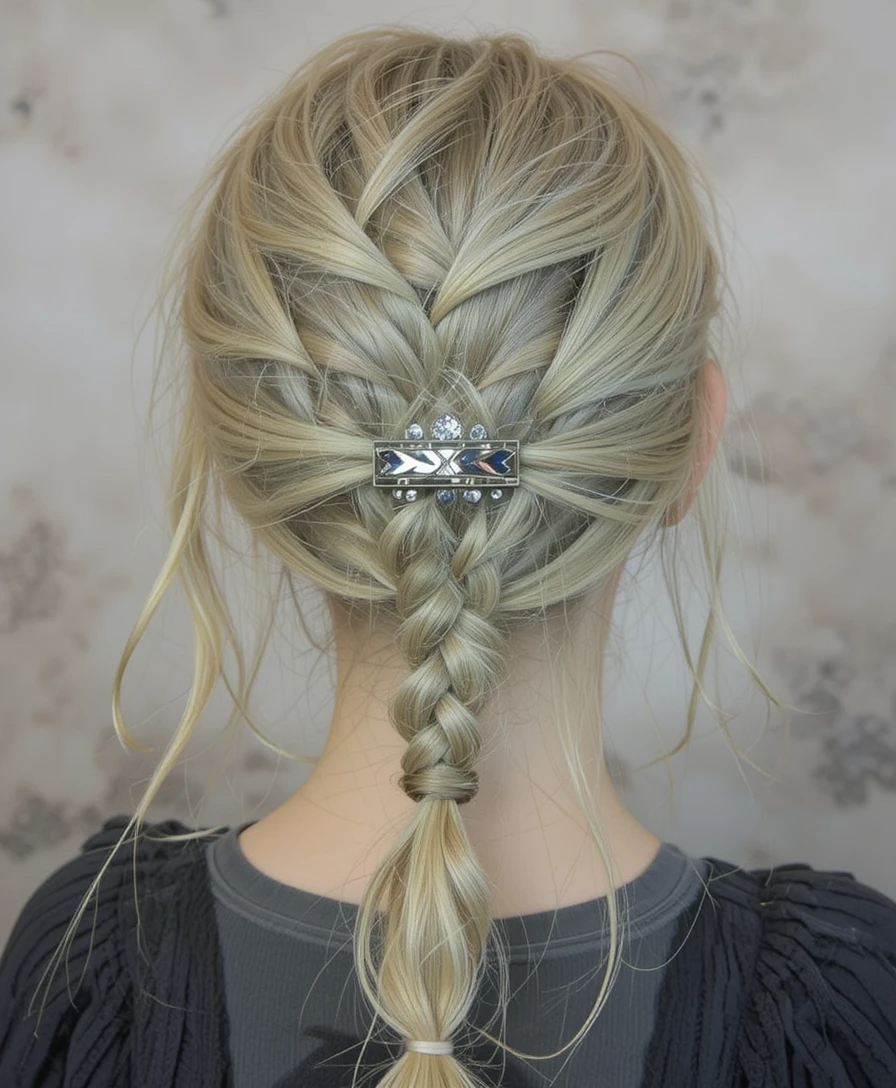 Claw Clip with Braids Claw Clip with Braids