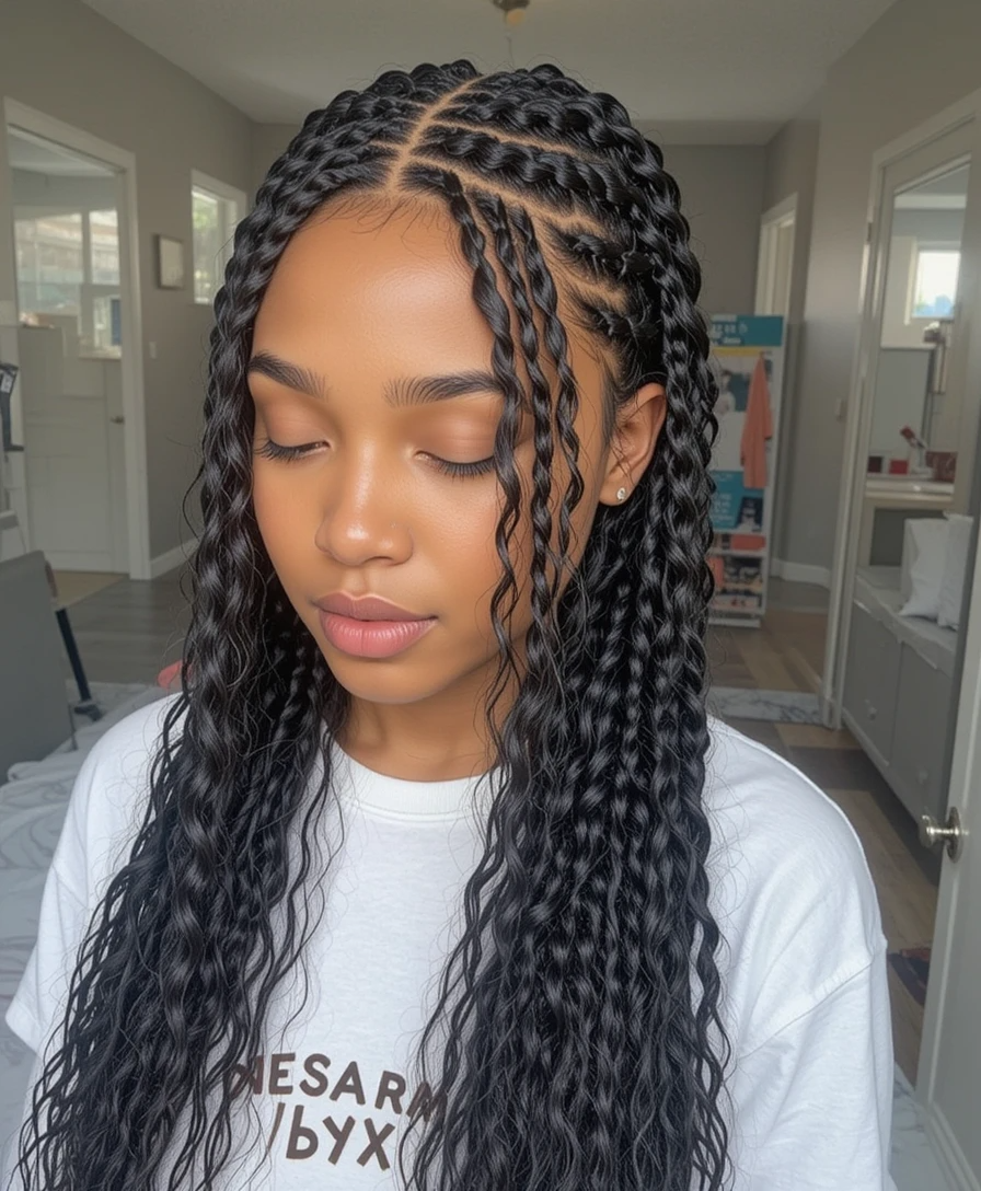 Cornrow Hairstyles with Zigzag Parting Cornrow Hairstyles with Zigzag Parting