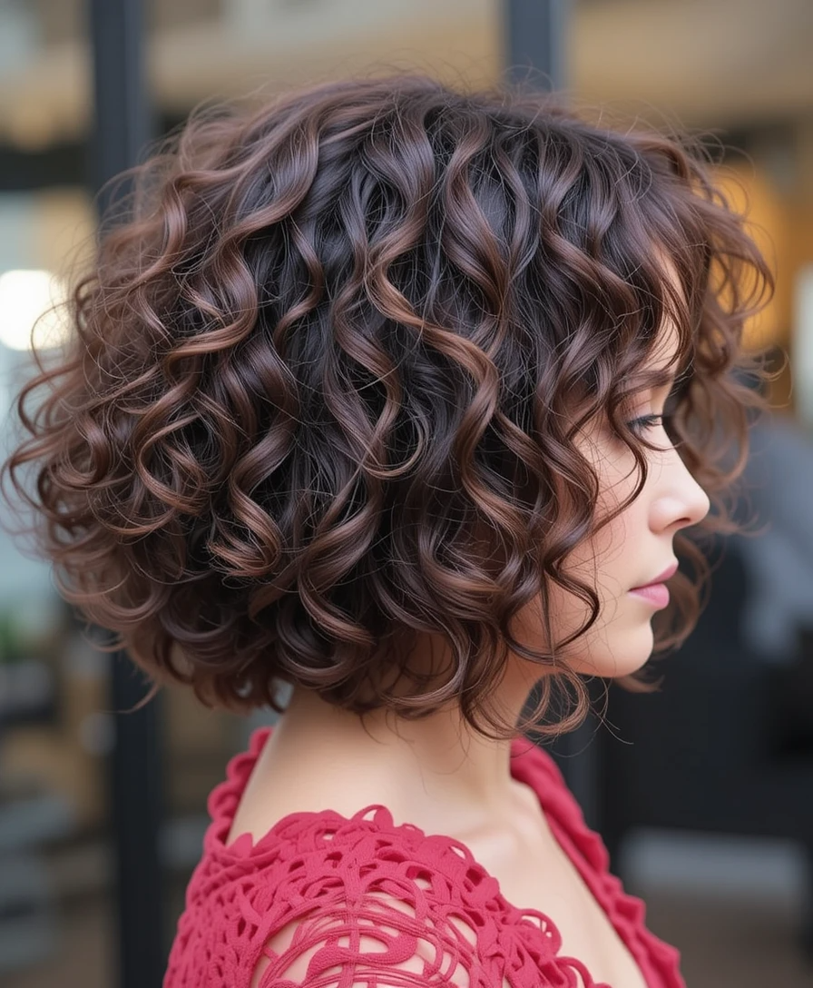 Curly Bob with Layers Curly Bob with Layers