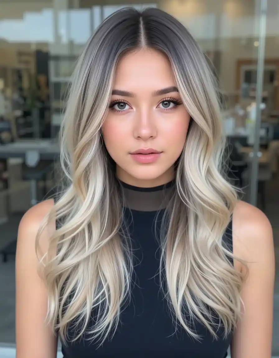 Dark Ash Blonde with Black Lowlights Dark Ash Blonde with Black Lowlights