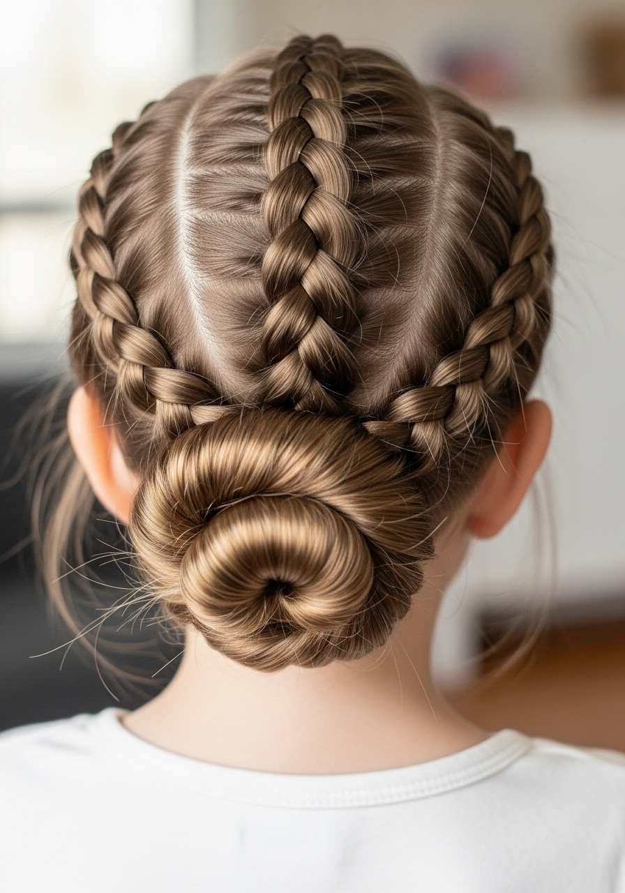 Dutch Braid into Bun Dutch Braid into Bun