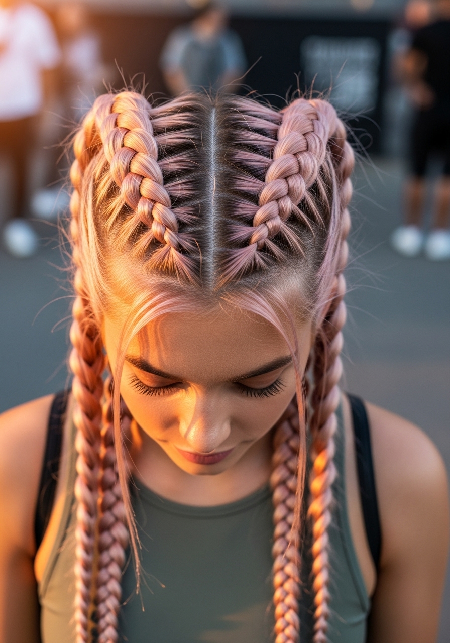 Dutch Braided Pigtails Dutch Braided Pigtails
