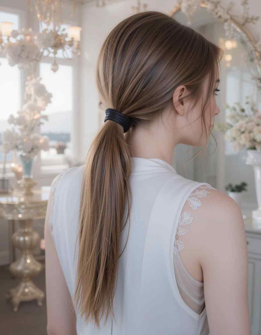 Elegant Sleek Low Ponytail Elegant Sleek Low Ponytail