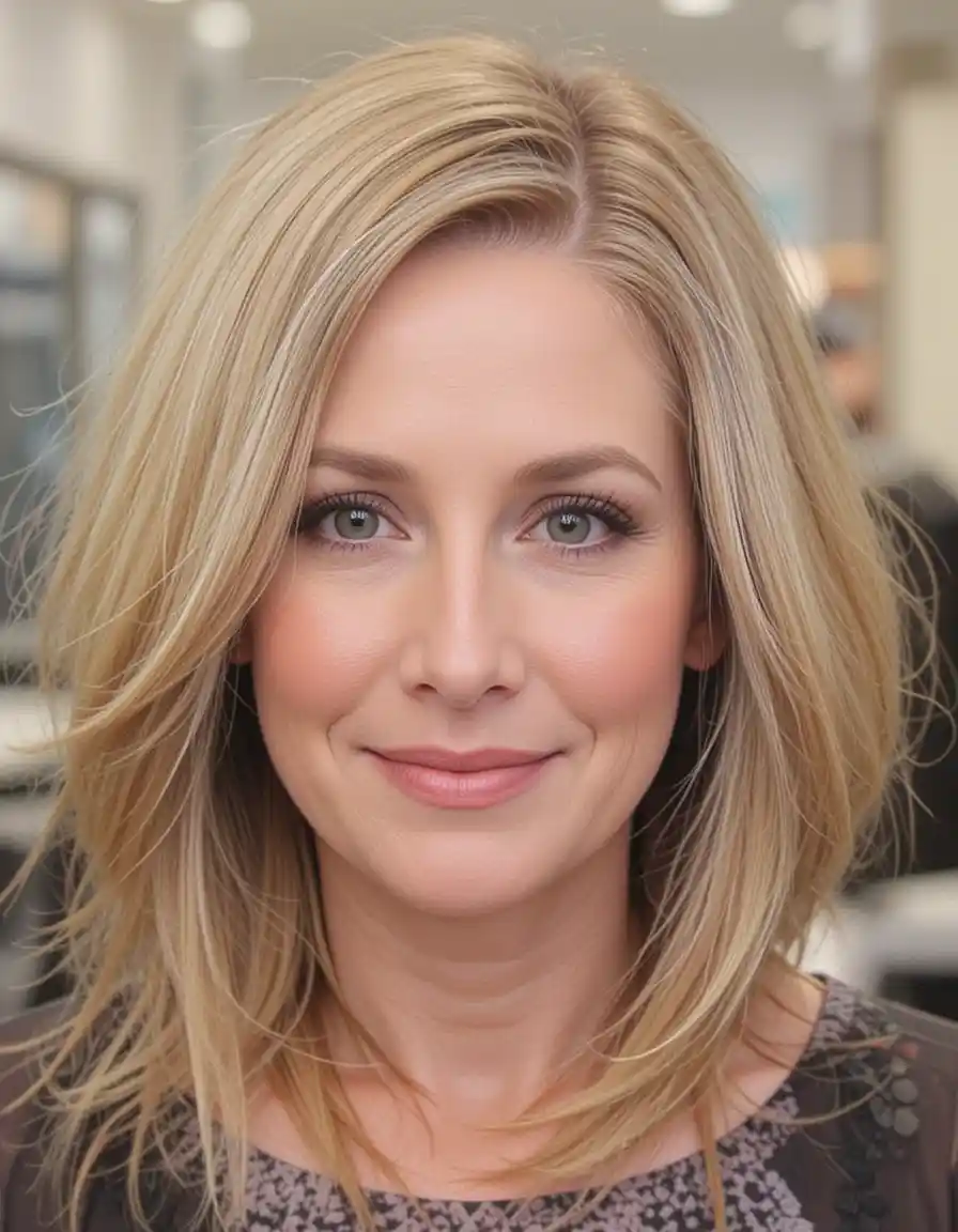Face-Framing Long Bob to Slim the Face Face-Framing Long Bob to Slim the Face