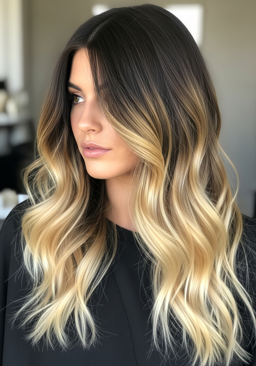 Flowy Ombre Waves Flowy Ombre Waves
