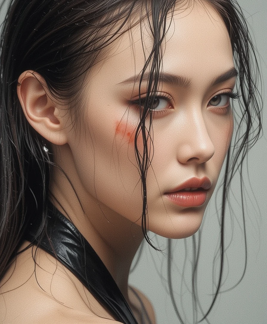 Glossy Wet Hair Look Glossy Wet Hair Look