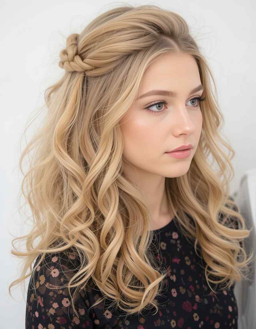 Half-Up, Half-Down Curls Half-Up, Half-Down Curls