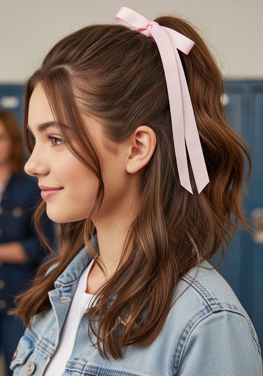 Half-Up Half-Down with Ribbons Half-Up Half-Down with Ribbons