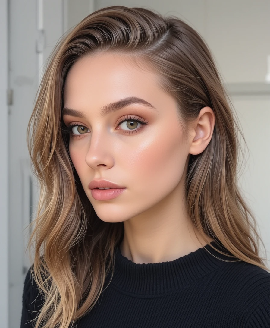 Half-Up Slick Half-Up Slick