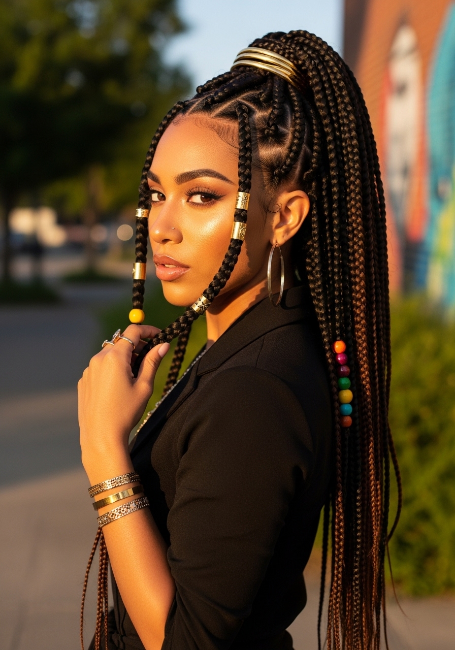 Jumbo or Knotless Braids Jumbo or Knotless Braids