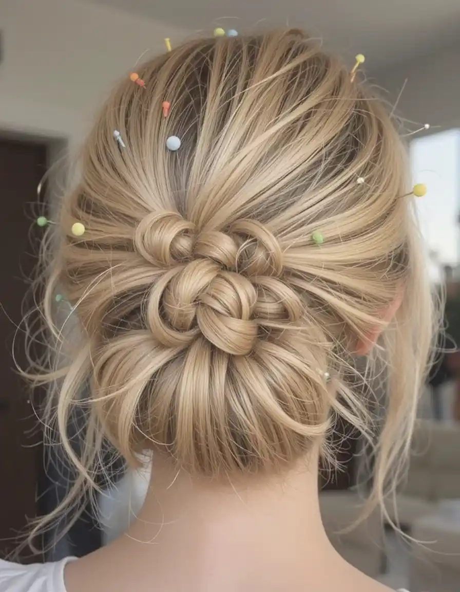 Knotted Updo for Visual Interest Knotted Updo for Visual Interest