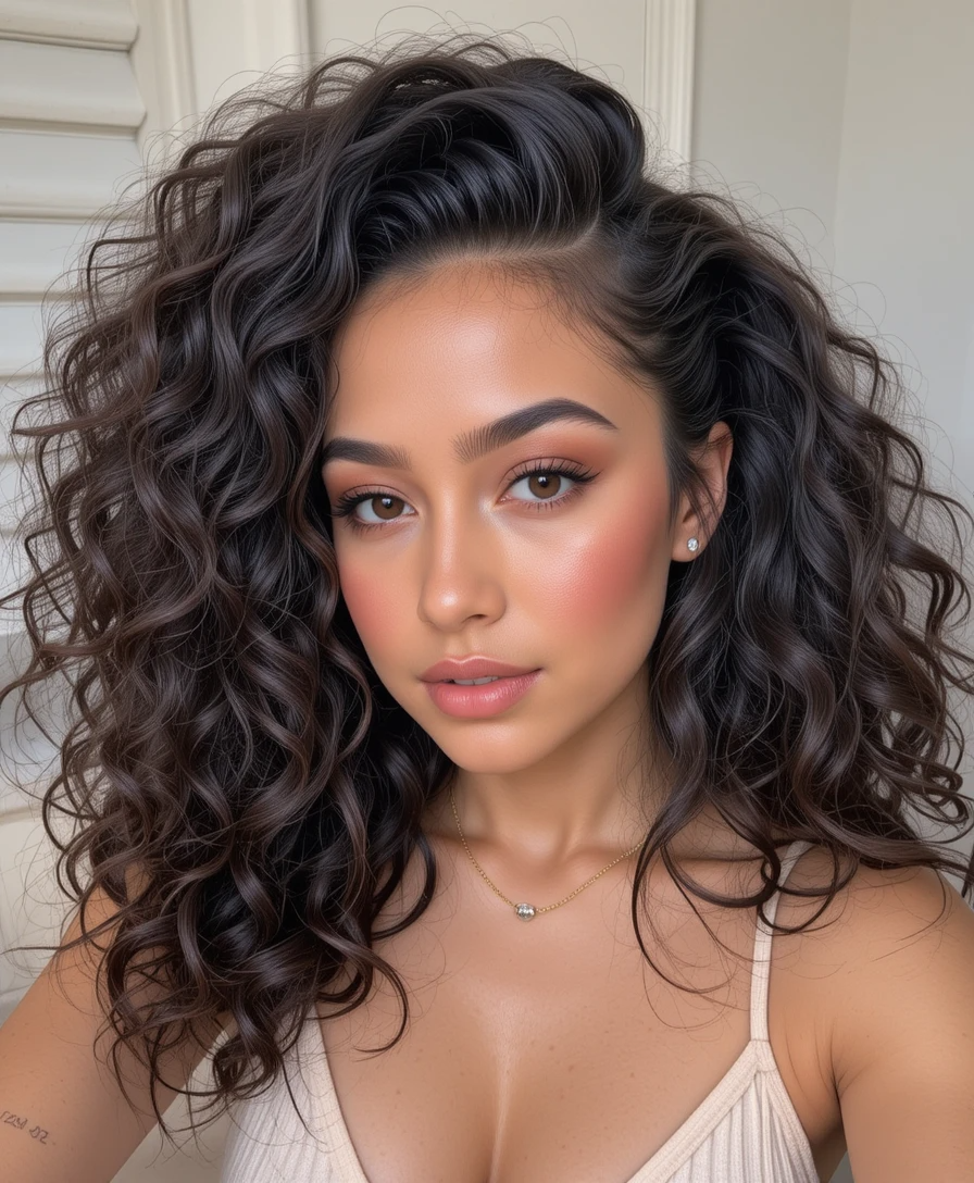 Long Curly Hair with Laid Edges Long Curly Hair with Laid Edges