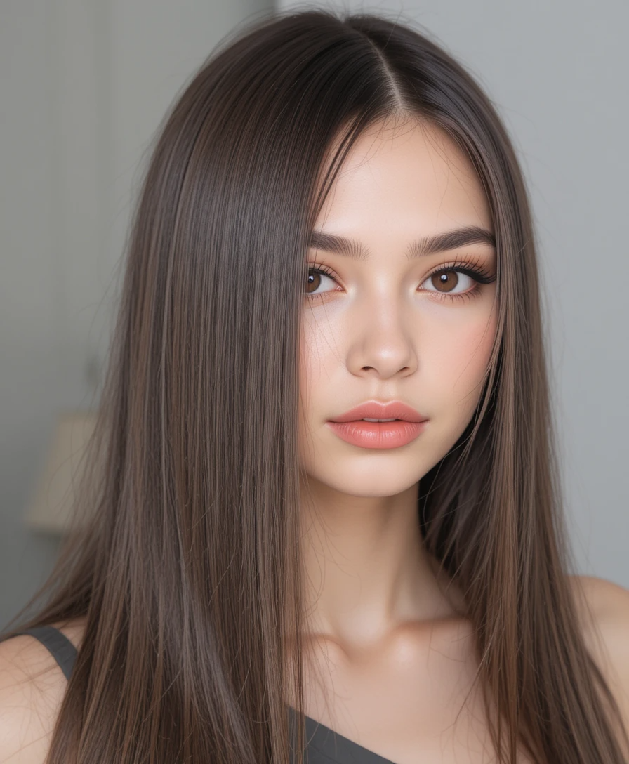 Long Sleek Middle Part Long Sleek Middle Part