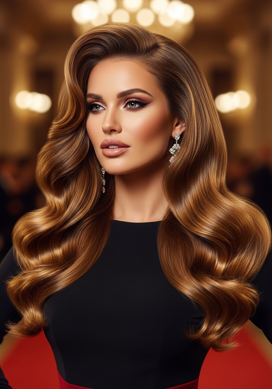 Long Wavy Blowout with Volume Long Wavy Blowout with Volume