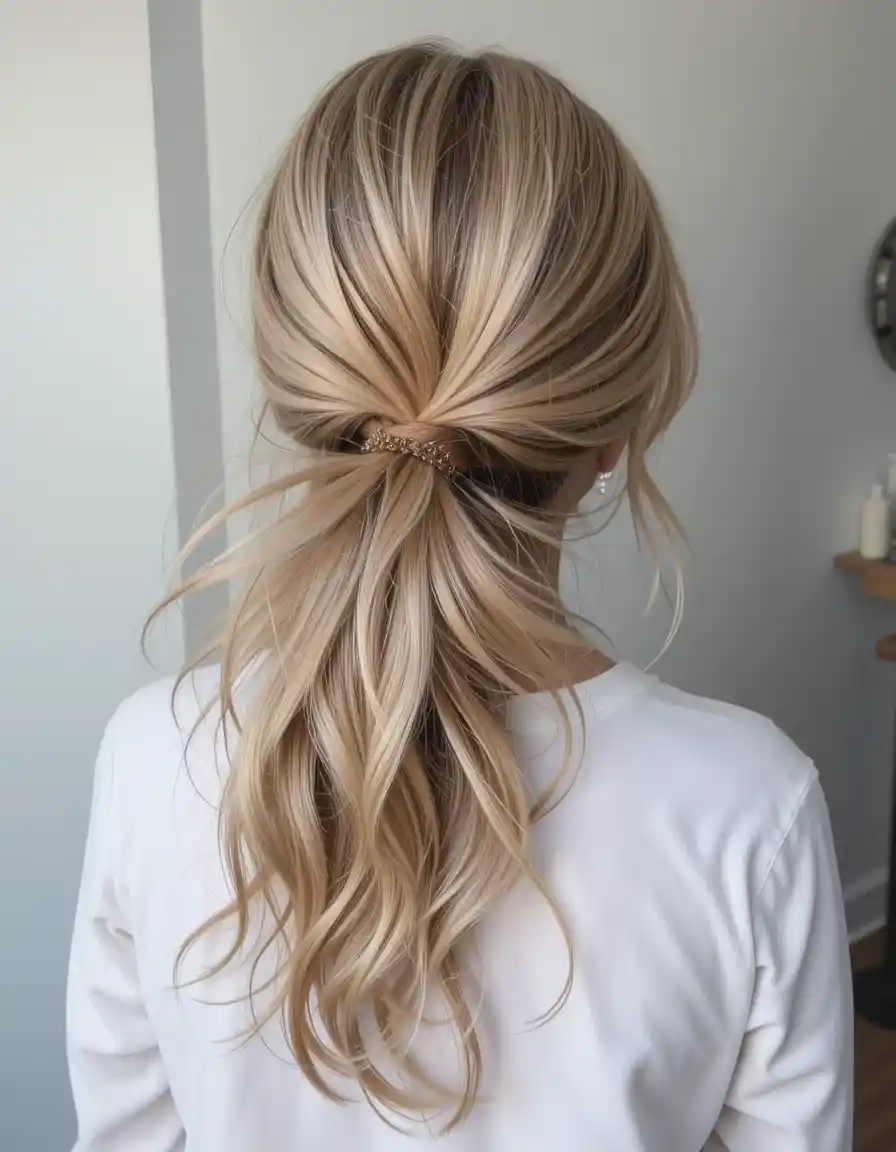Loose Ponytail with Natural Movement Loose Ponytail with Natural Movement