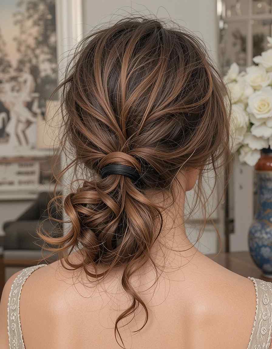 Low Curly Ponytail Low Curly Ponytail