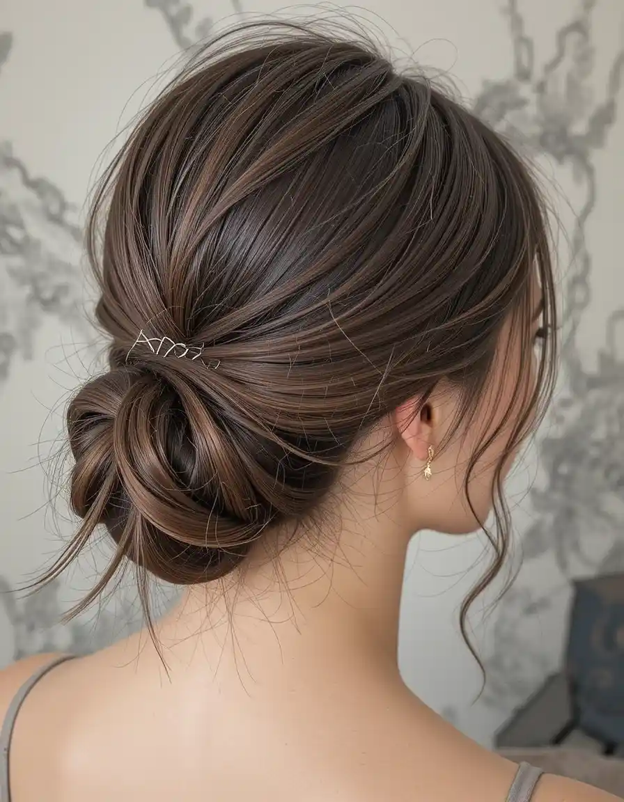 Low Rolled Bun for Elegant Simplicity Low Rolled Bun for Elegant Simplicity