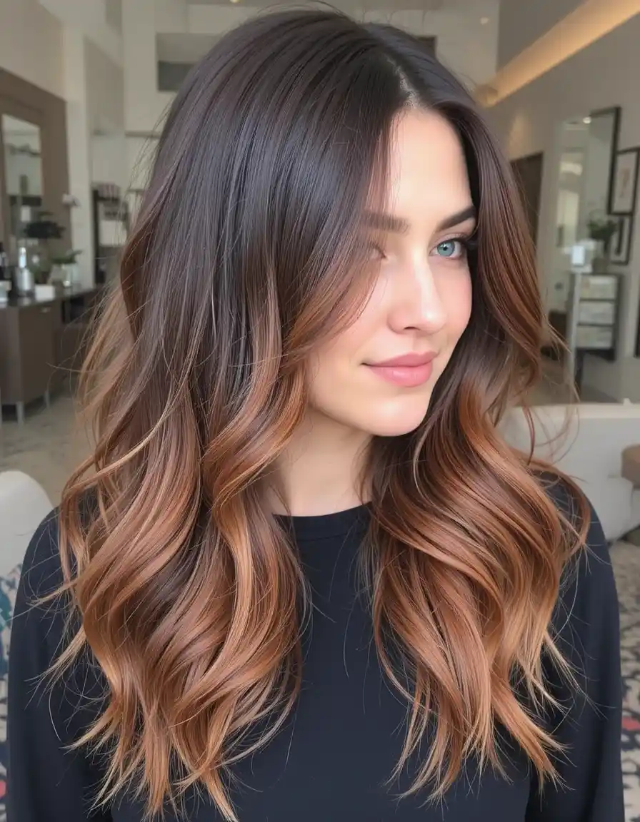 Melted Dark Brown + Copper Ends Melted Dark Brown + Copper Ends