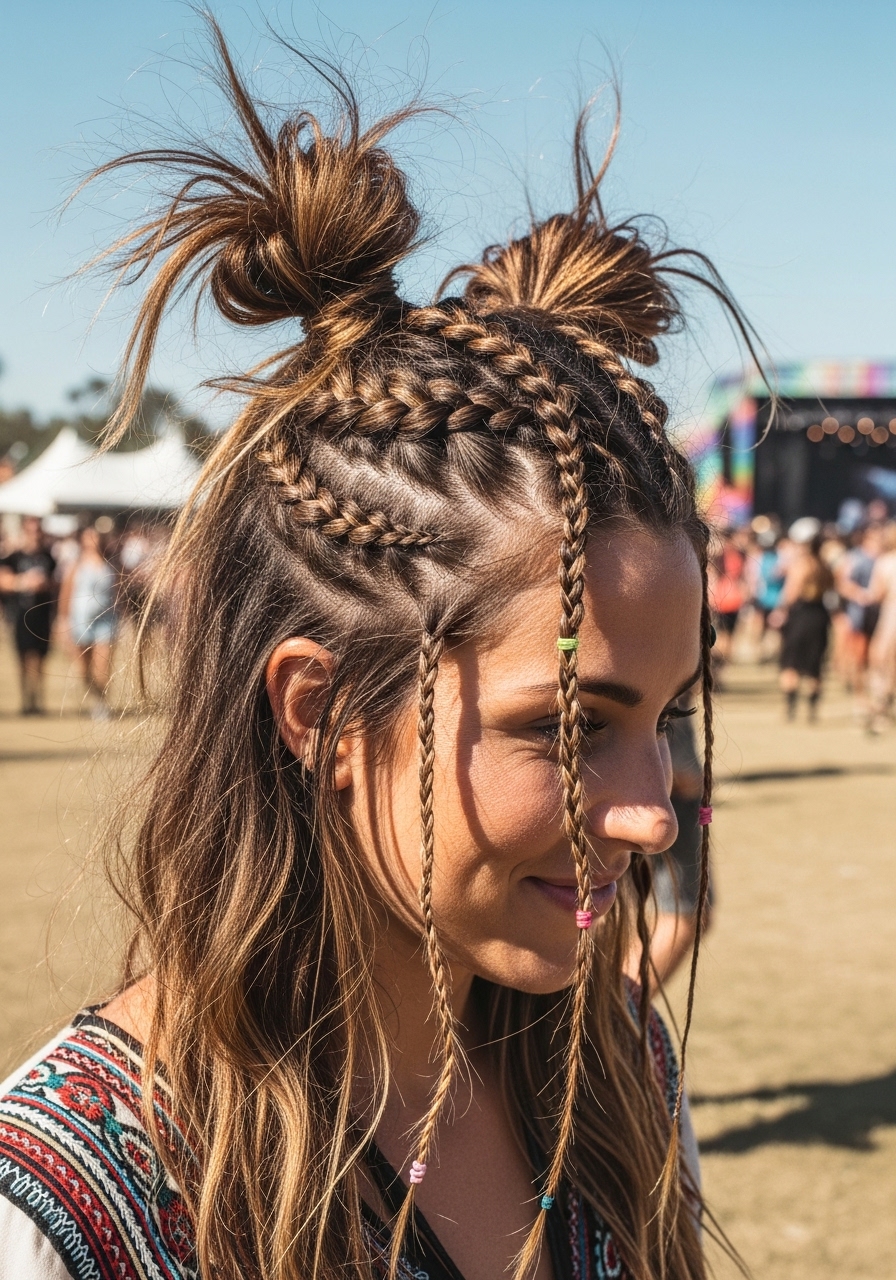 Messy Braided Pigtails Messy Braided Pigtails