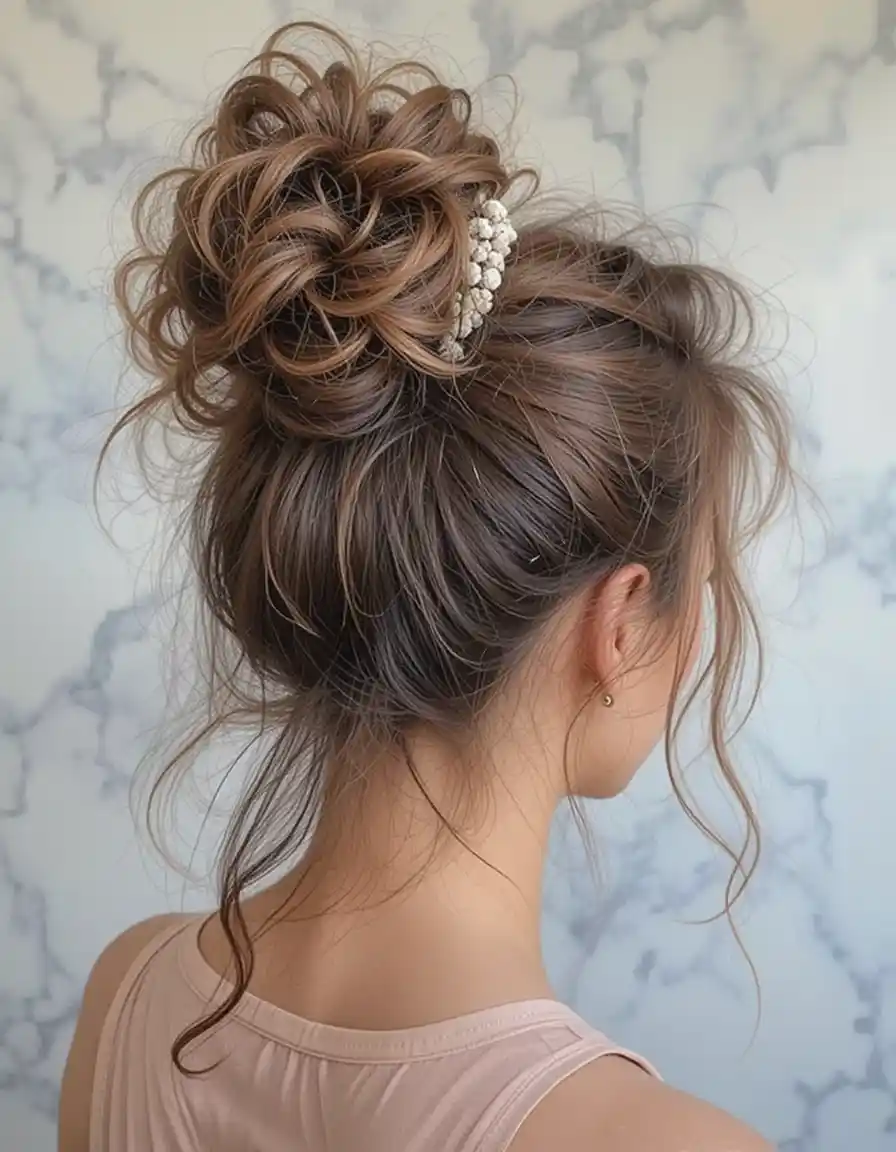 Messy Bun for Effortless Charm Messy Bun for Effortless Charm